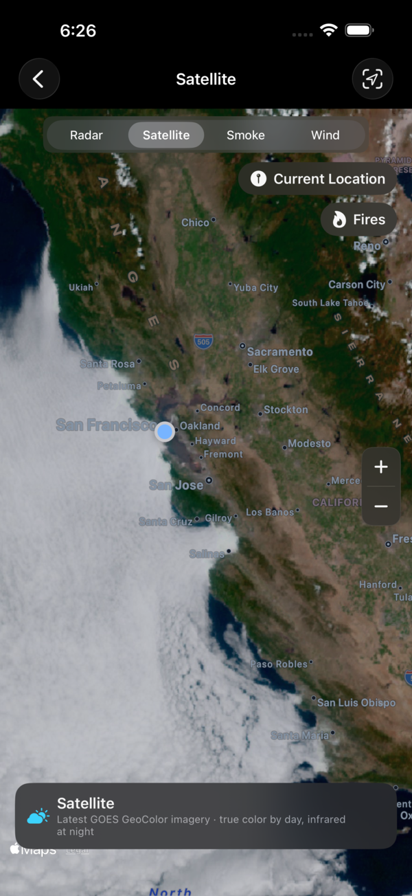 Satellite imagery map