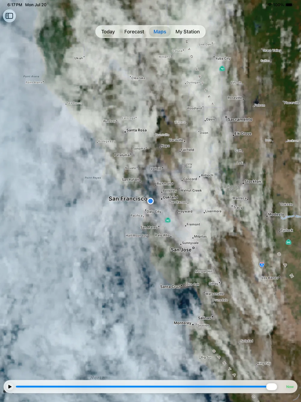 Satellite imagery on iPad